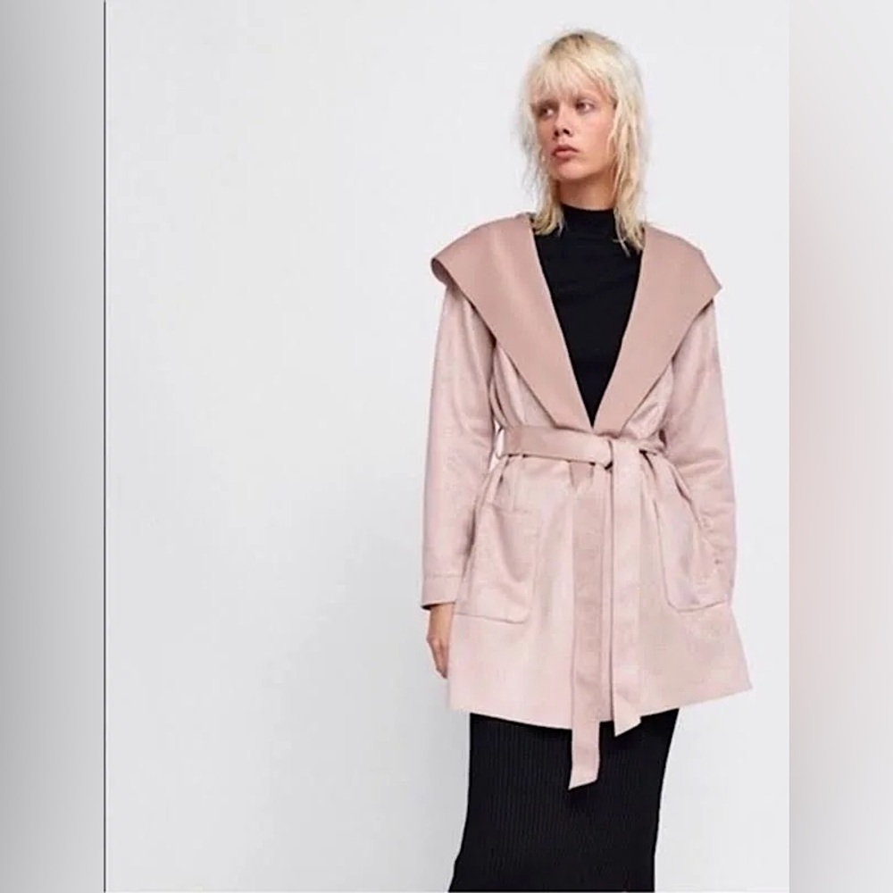Zara dusty rose jacket robe